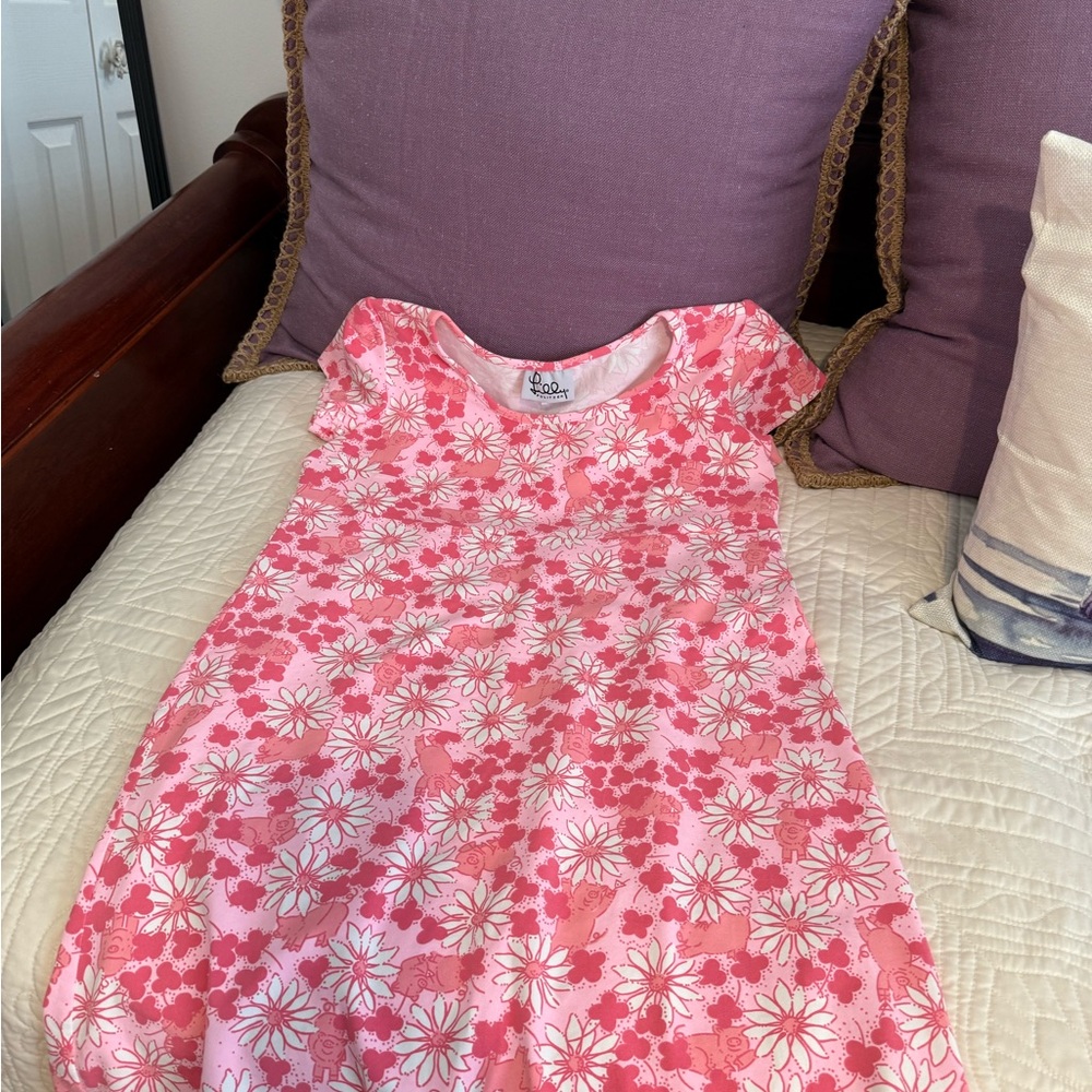 Lilly Pulitzer Pink and White Floral Dress